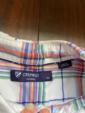 CREMIEUX Classics Button Up 100% Cotton Shirt Men XL 38